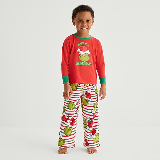 Unisex Dr. Seuss Grinch Long Sleeve 2-pc. Matching Family Pajama Set