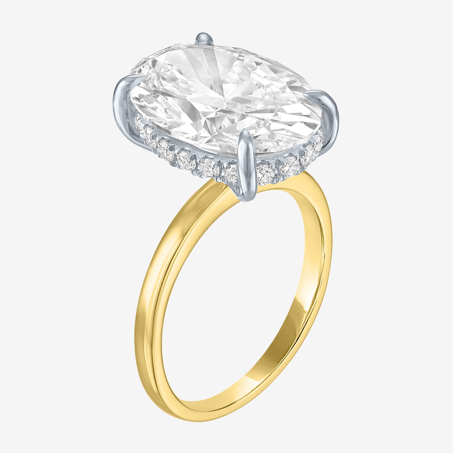 Bridal Addiction (E-F / Vs1-Vs2) Womens / Ct. T.W. Lab Grown White Diamond 14K Gold Oval Solitaire Engagement Ring