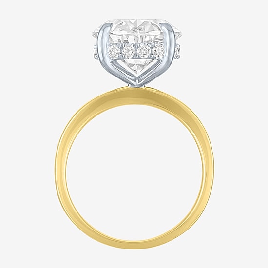 Bridal Addiction (E-F / Vs1-Vs2) Womens 8 3/8 Ct. T.W. Lab Grown White Diamond 14K Gold Oval Solitaire Engagement Ring