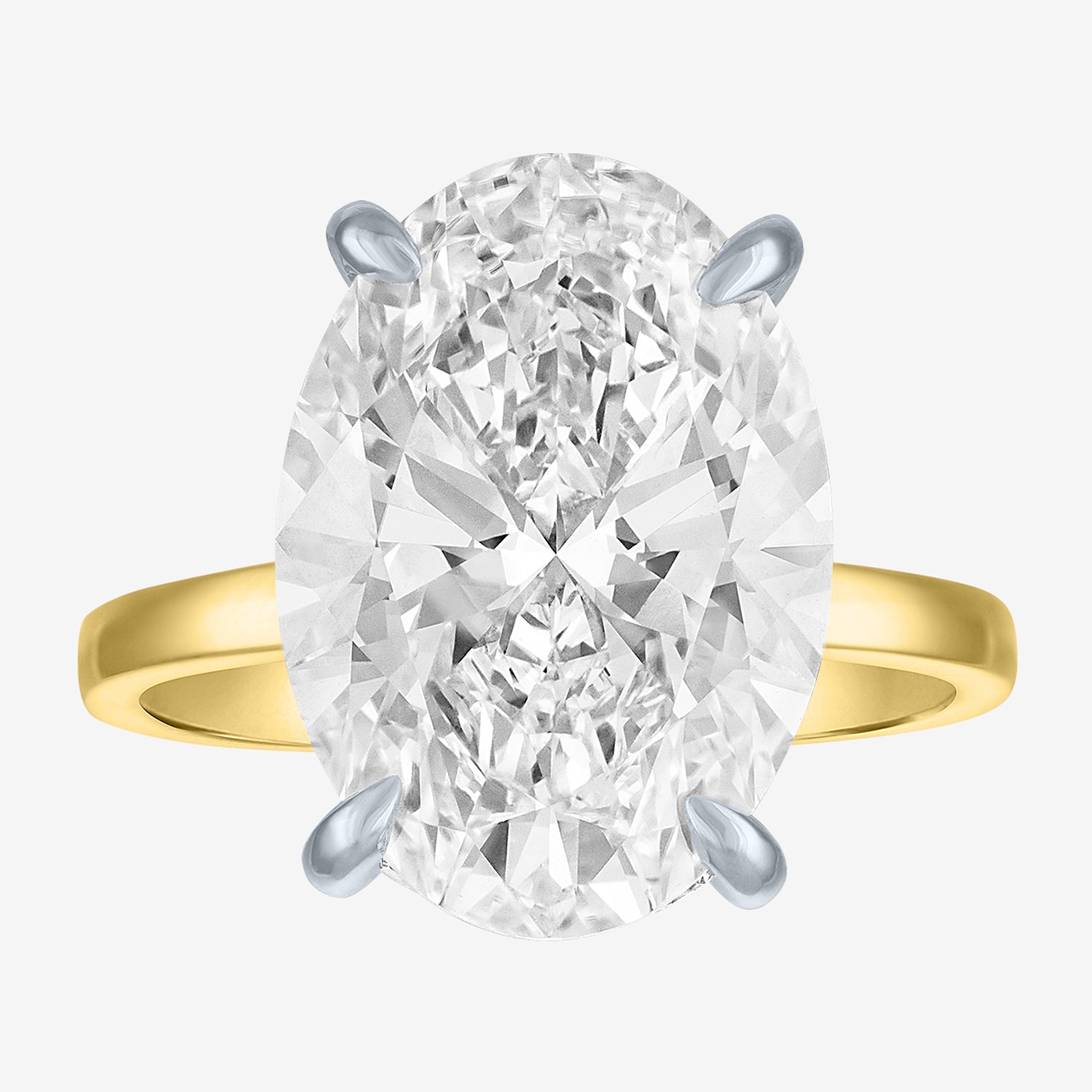 Bridal Addiction (E-F / Vs1-Vs2) Womens / Ct. T.W. Lab Grown White Diamond 14K Gold Oval Solitaire Engagement Ring