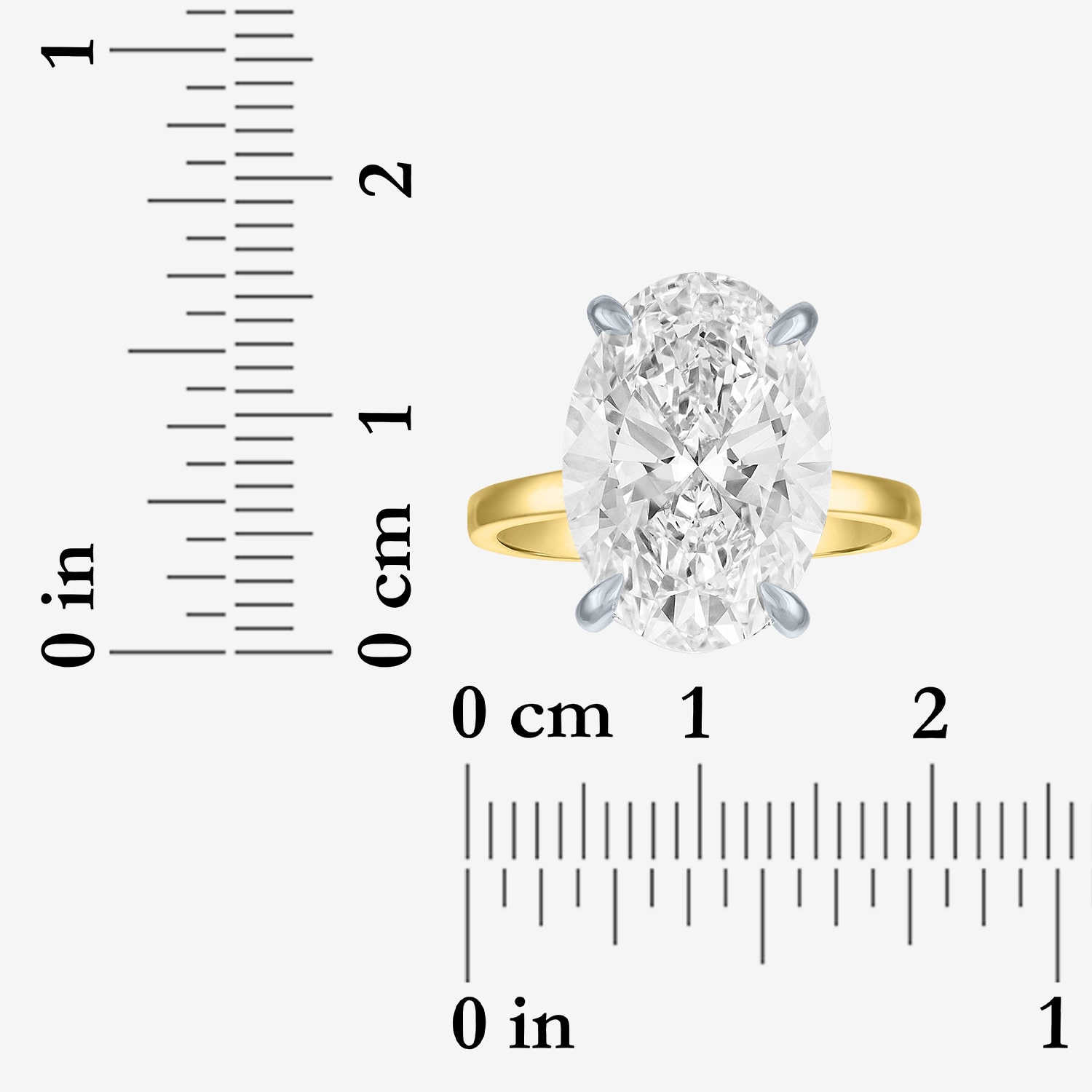Bridal Addiction (E-F / Vs1-Vs2) Womens / Ct. T.W. Lab Grown White Diamond 14K Gold Oval Solitaire Engagement Ring