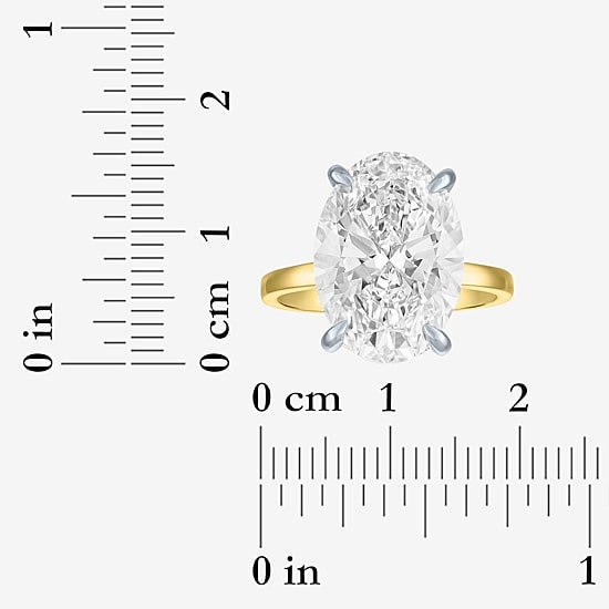 Bridal Addiction (E-F / Vs1-Vs2) Womens 8 3/8 Ct. T.W. Lab Grown White Diamond 14K Gold Oval Solitaire Engagement Ring