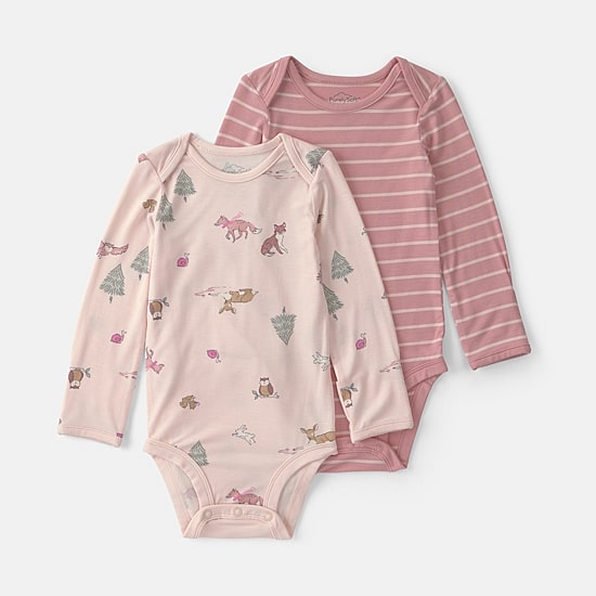 Carter's Baby Girls Crew Neck Long Sleeve 2-pc. Bodysuit