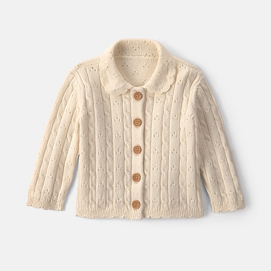 Oshkosh Baby Girls Long Sleeve Button Cardigan