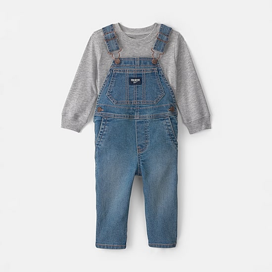 Oshkosh Baby Boys Knit 2-pc. Overall Set
