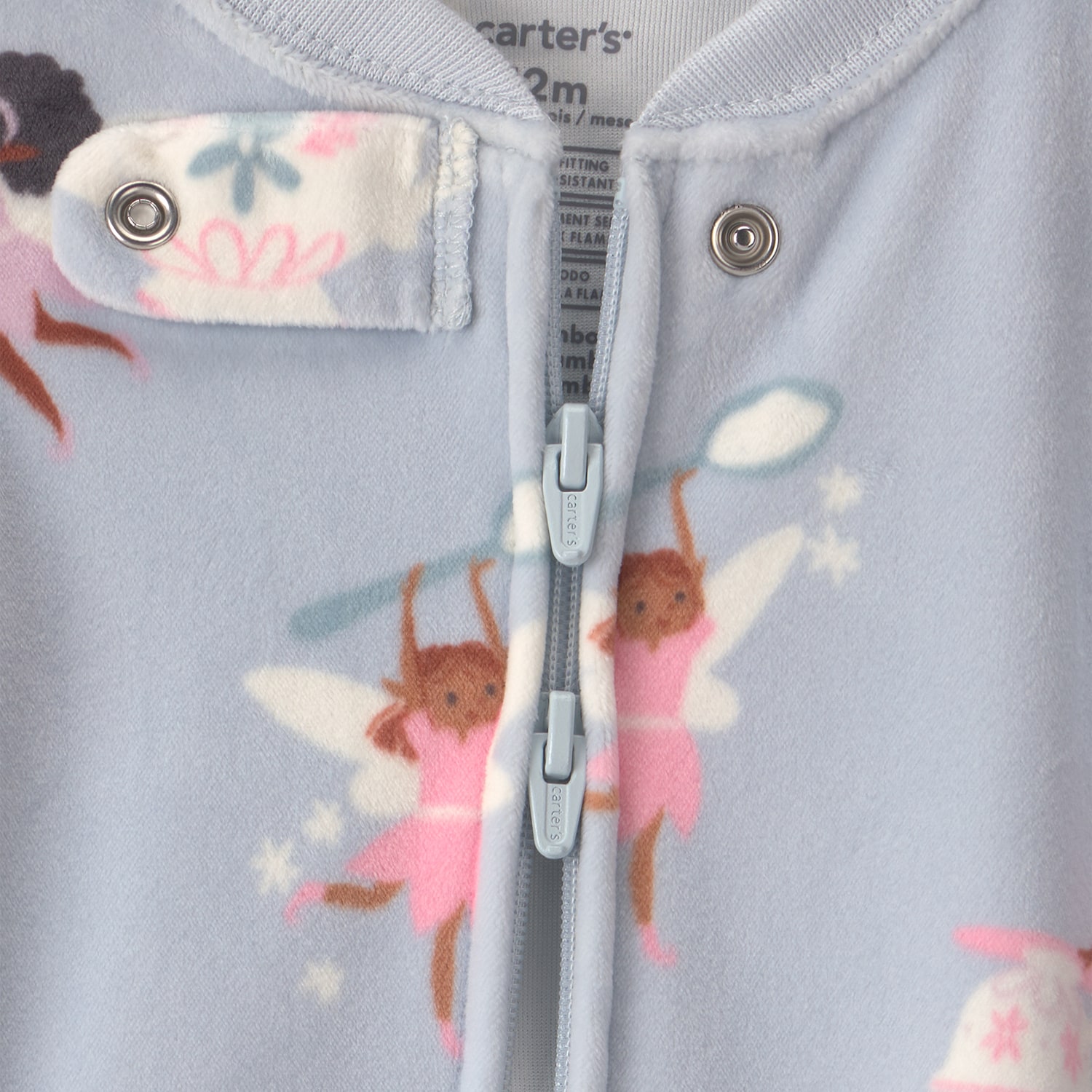 Carter's Baby Girls Footed Crew Neck Long Sleeve One Piece Pajama