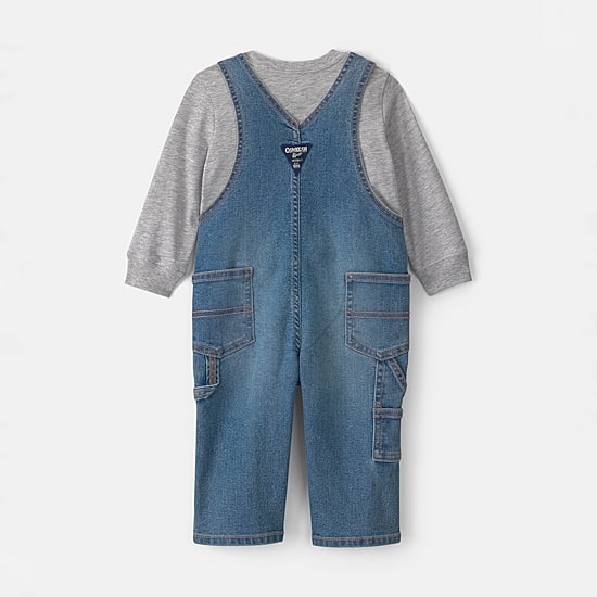 Oshkosh Baby Boys Knit 2-pc. Overall Set