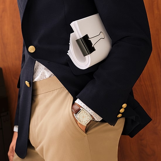 Stafford Signature Hopsack Mens Classic Fit Blazer