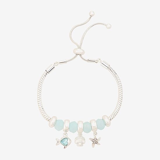 Footnotes Footnotes Womens Genuine Crystal Round Bolo Bracelet