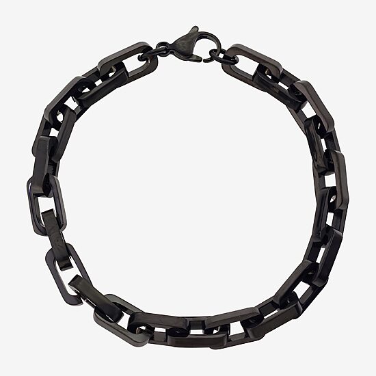 J.P. Army Mens 9 1/2 Inch Semisolid Link Chain Bracelet