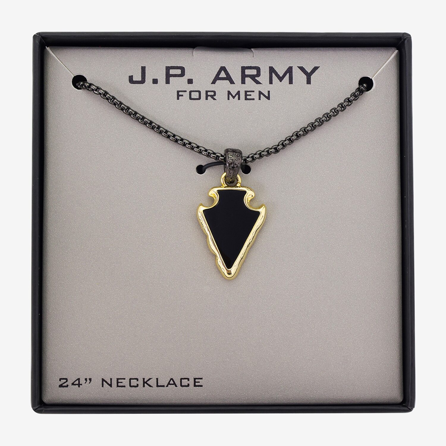 J.P. Army Mens 24 Inch Box Chain Necklace