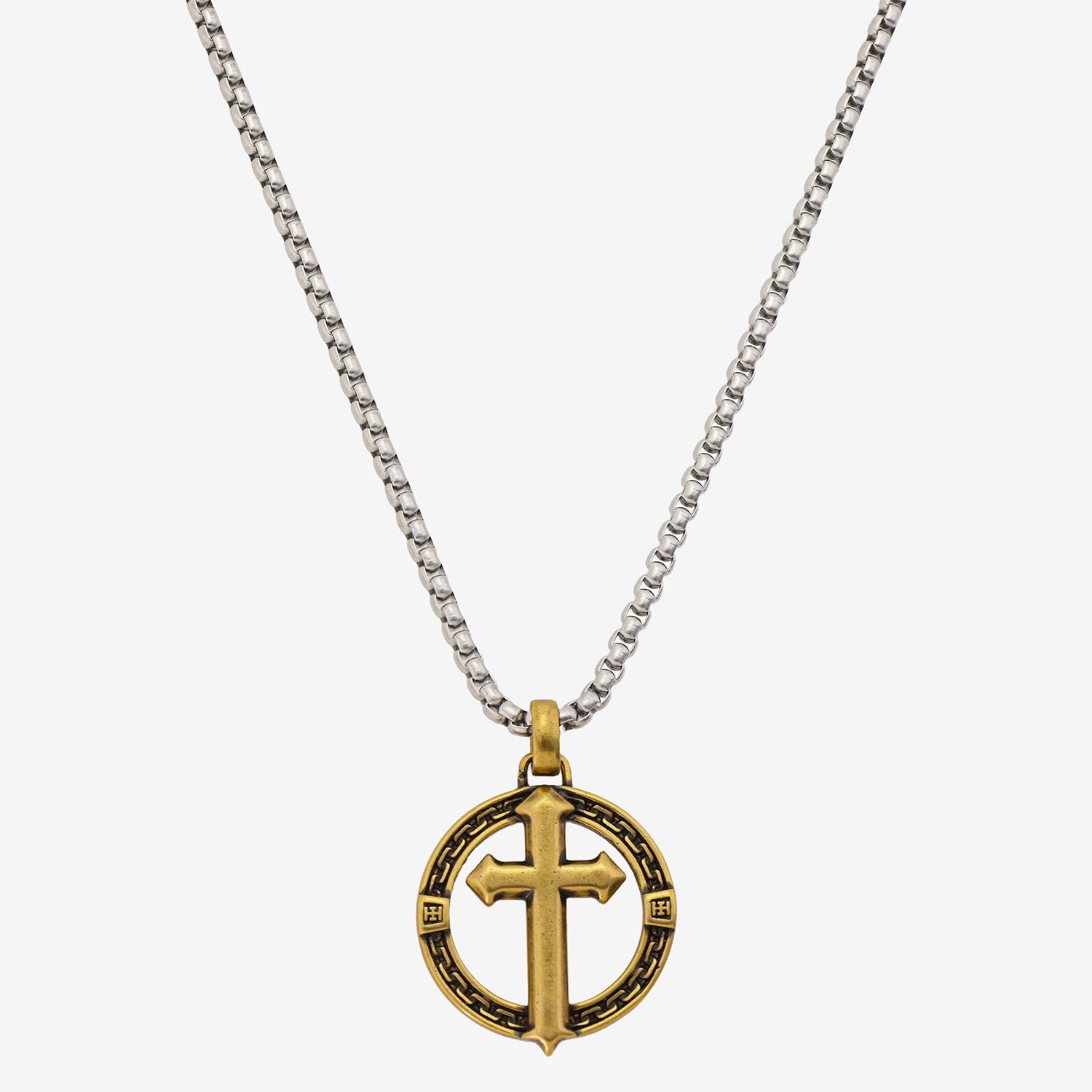 J.P. Army Mens 24 Inch Box Chain Necklace