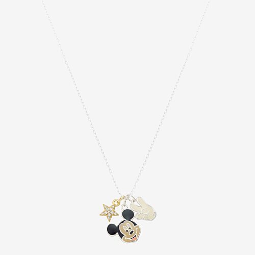 Disney Classics Womens 14k Gold Over Brass 16 Inch Cable Chain Necklace In Silver