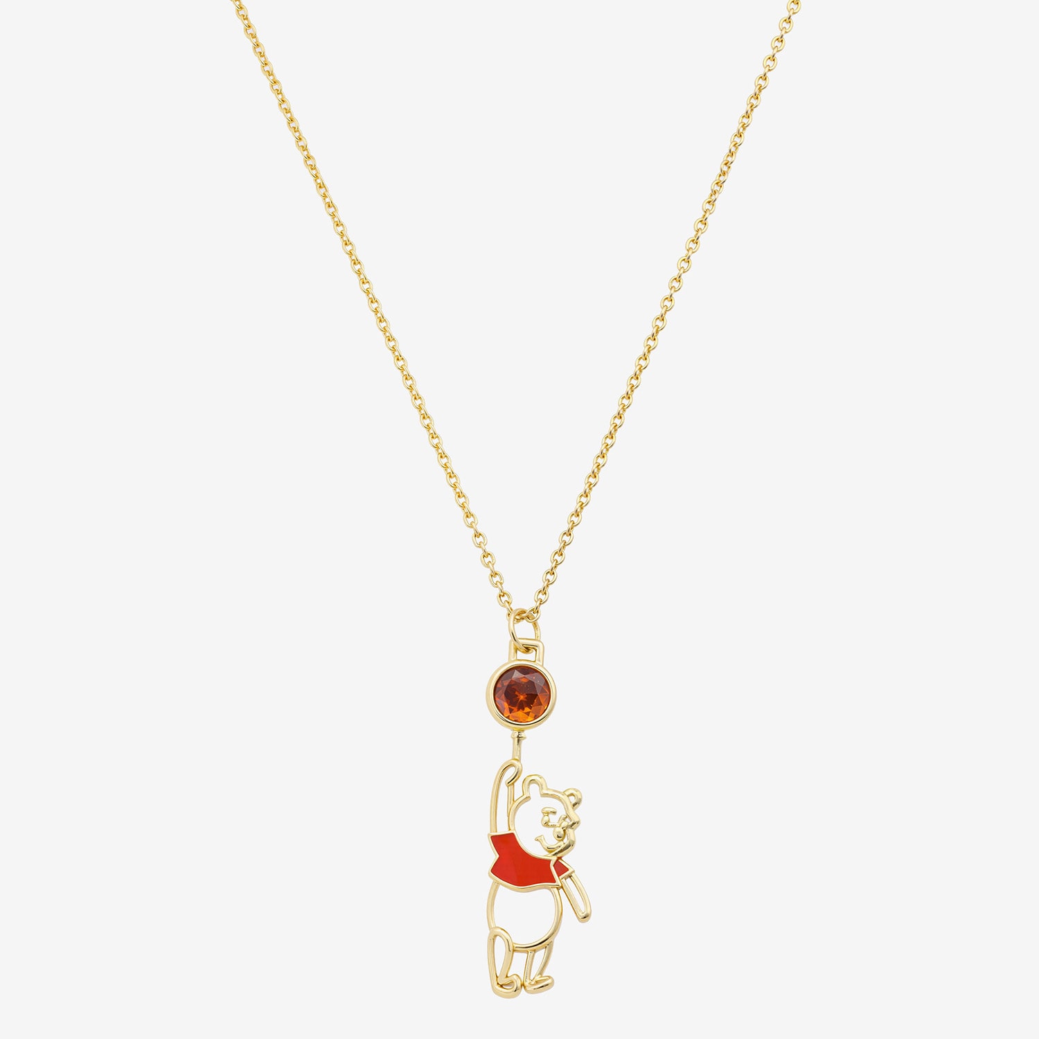 Disney Classics Womens 14K Gold Over Brass 16 Inch Cable Chain Necklace