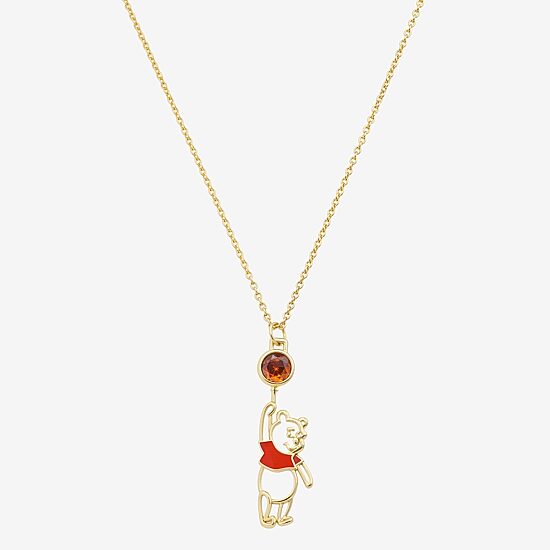 Disney Classics Womens 14K Gold Over Brass 16 Inch Cable Chain Necklace
