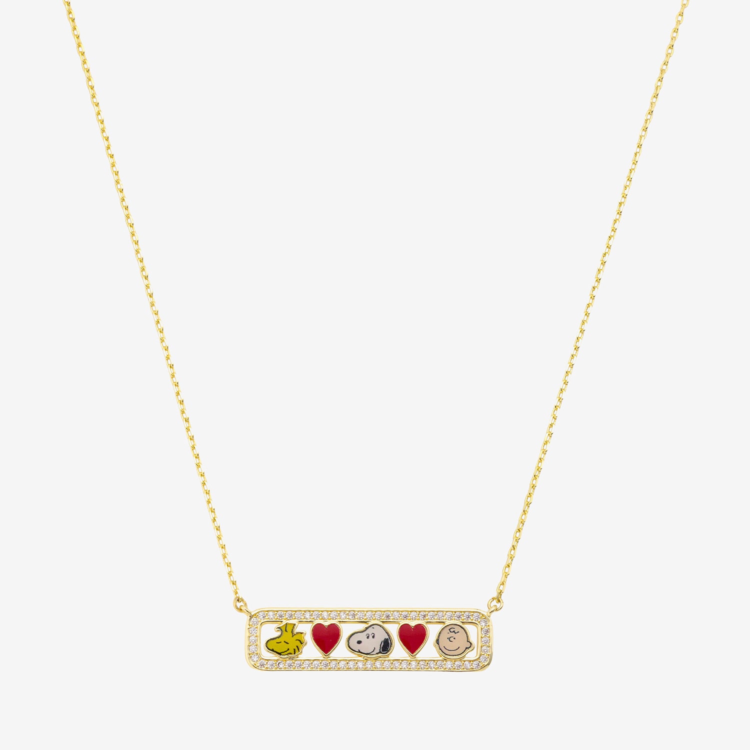 Disney Classics Womens 14K Gold Over Brass 16 Inch Cable Chain Necklace