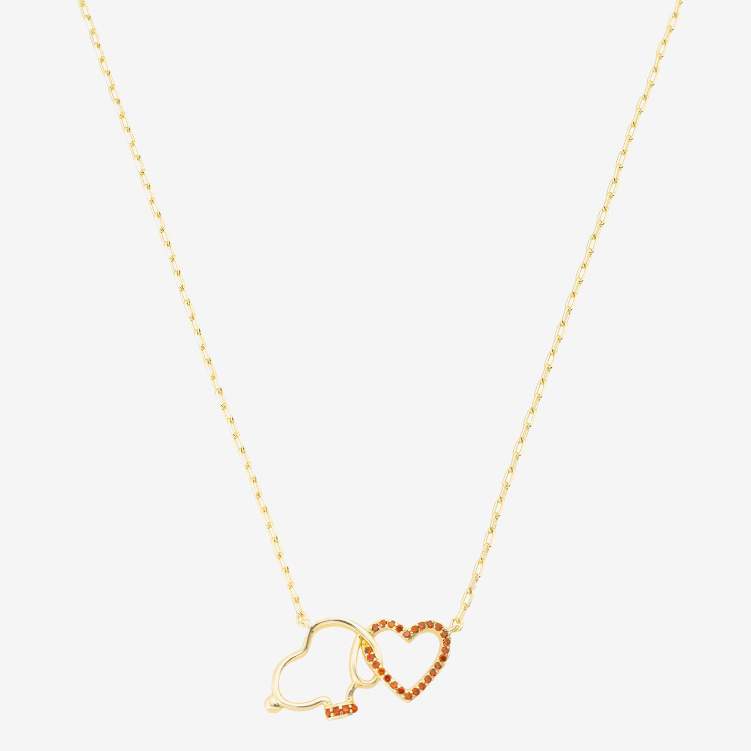 Disney Classics Womens 14K Gold Over Brass 16 Inch Paperclip Chain Necklace