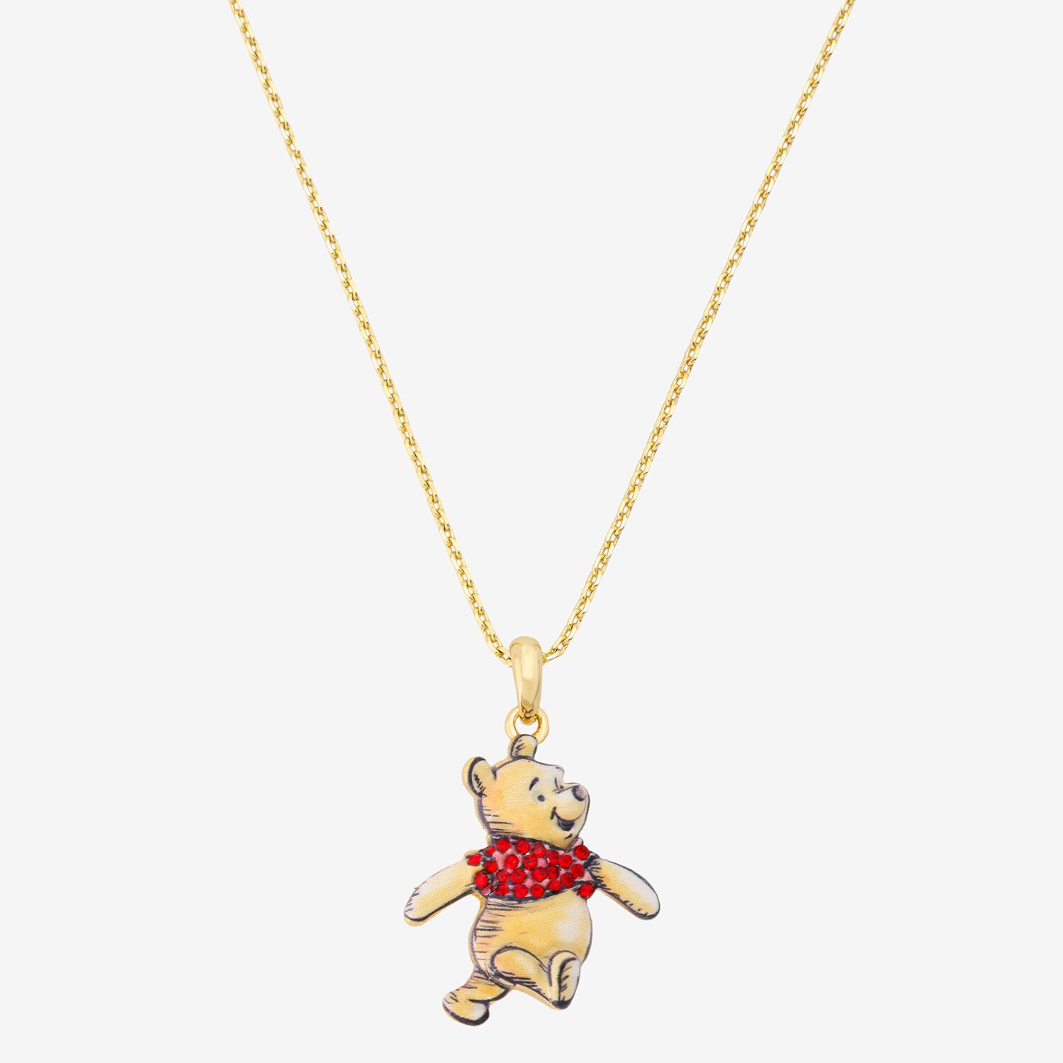 Disney Classics Womens 14K Gold Over Brass 16 Inch Cable Chain Necklace