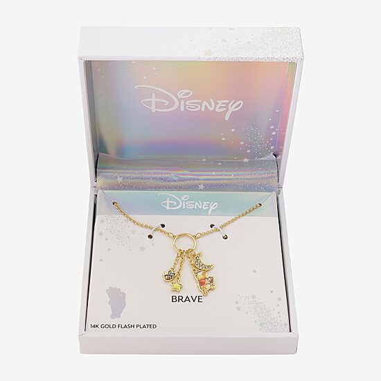 Disney Classics Womens 14K Gold Over Brass 16 Inch Cable Chain Necklace