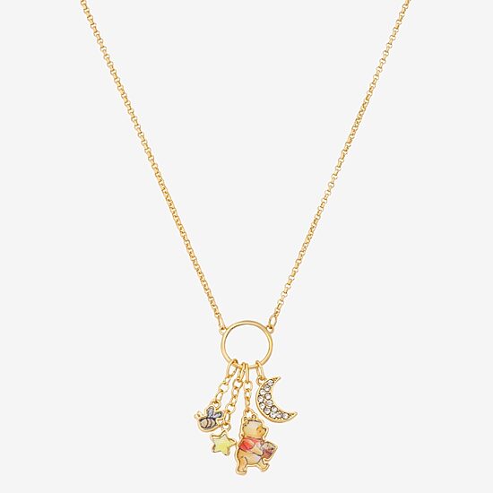 Disney Classics Womens 14K Gold Over Brass 16 Inch Cable Chain Necklace