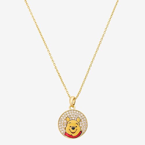 Disney Classics Womens 14k Gold Over Brass 16 Inch Cable Chain Necklace In Yellow