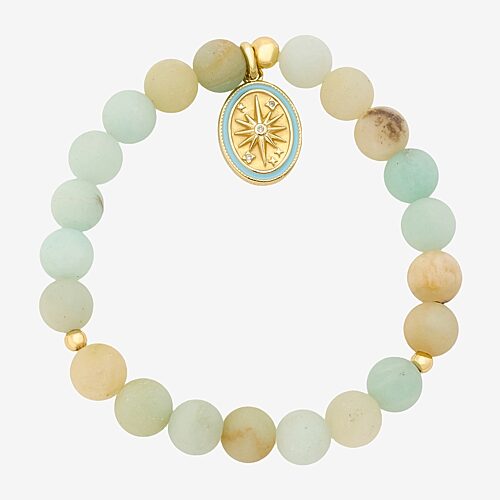 Disney Classics Womens Crystal 14k Gold Over Brass Star Stretch Bracelet In Yellow