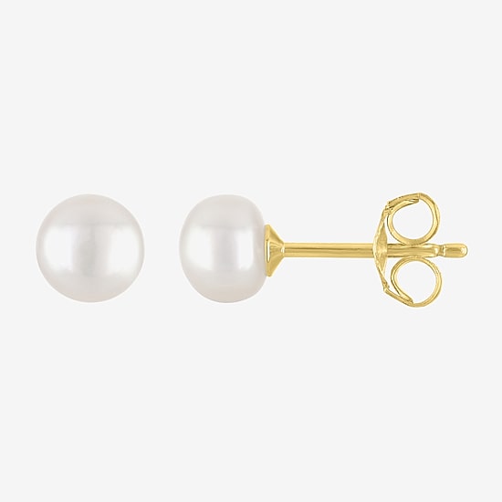Yes, Please! Womens White Cultured Freshwater Pearl 14K Gold Over Brass 2-pc. Jewelry Set