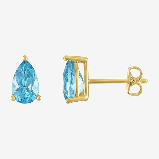 Yes, Please! Womens Genuine Blue Topaz 14K Gold Over Brass Pear 3-pc. Jewelry Set