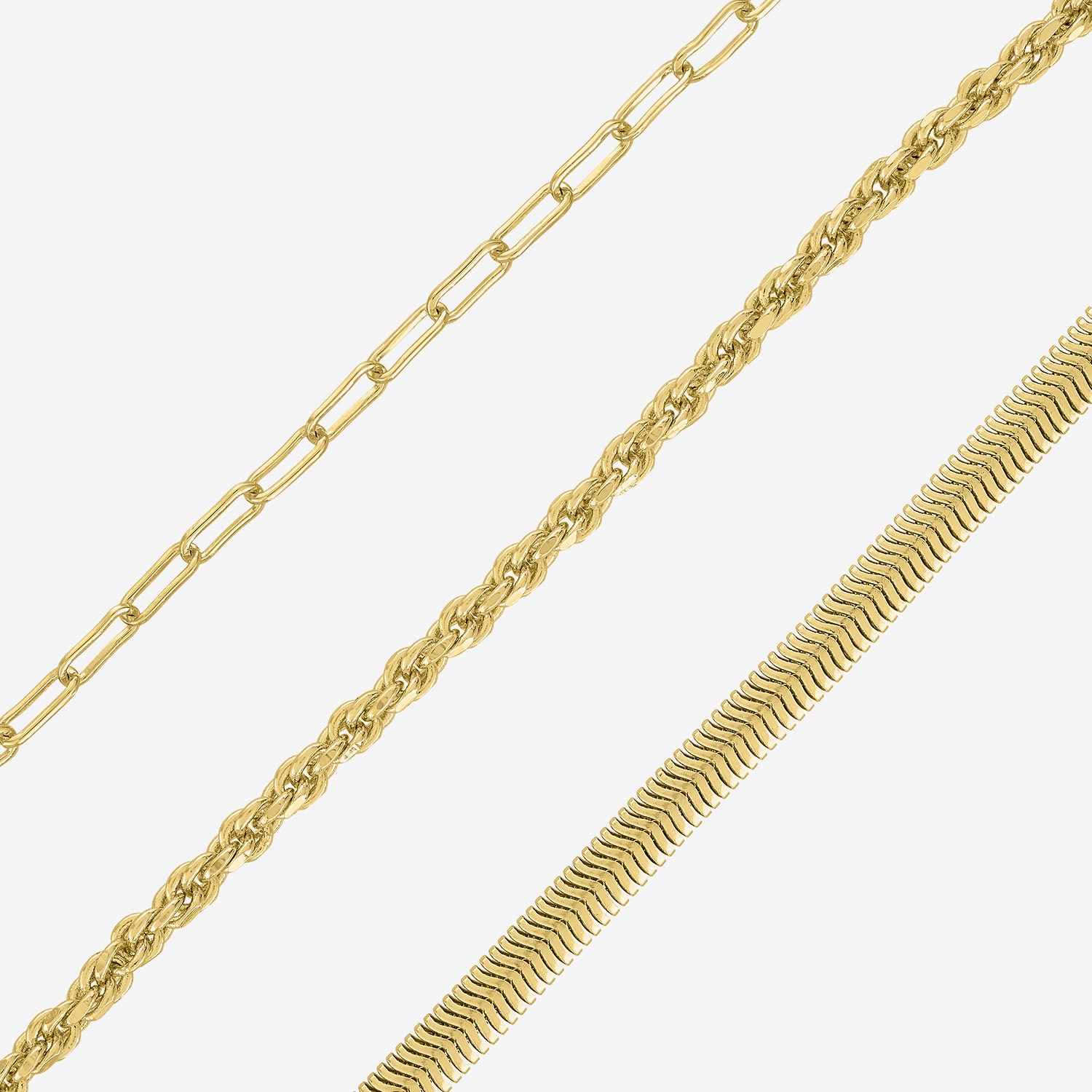 Yes, Please! Womens 3-pc. 14K Gold Over Brass Bracelet Set
