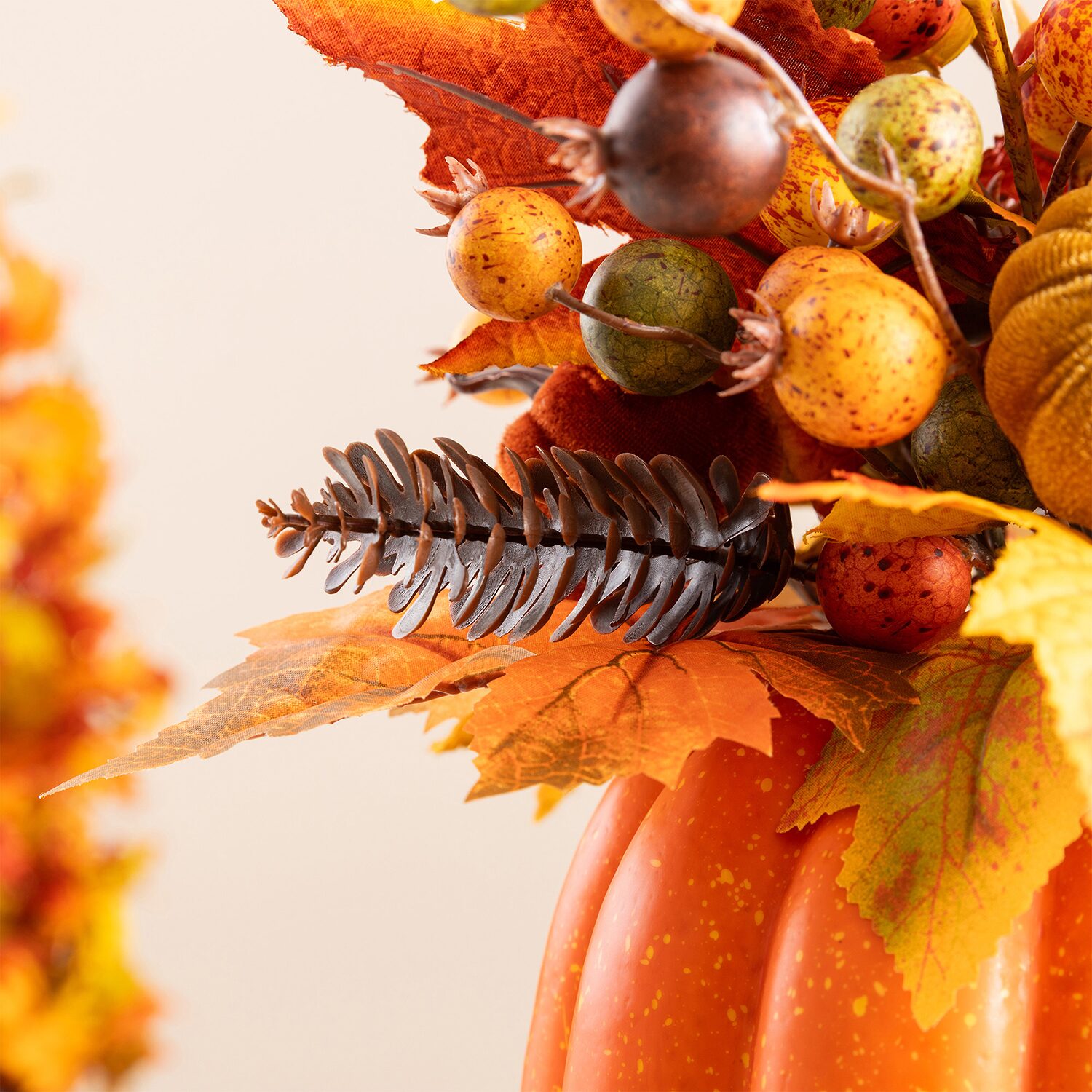 Glitzhome 15" Pinecone And Berry Wreath