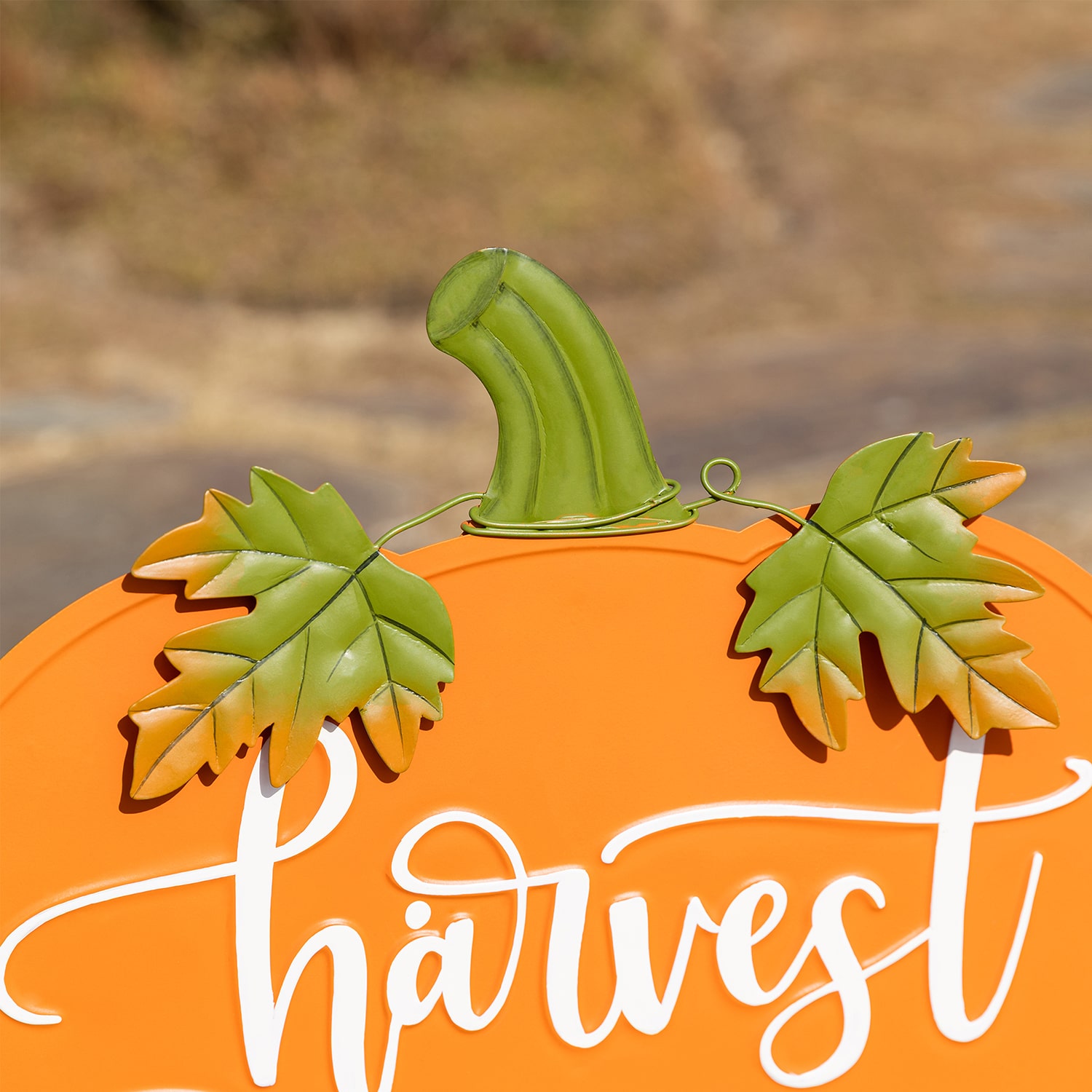 Glitzhome 24" Metal Pumpkin Thanksgiving Yard Art