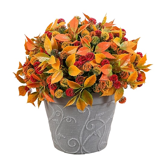Nearly Natural 15.5" Mixed Mum Decorative Gray Artificial Plant