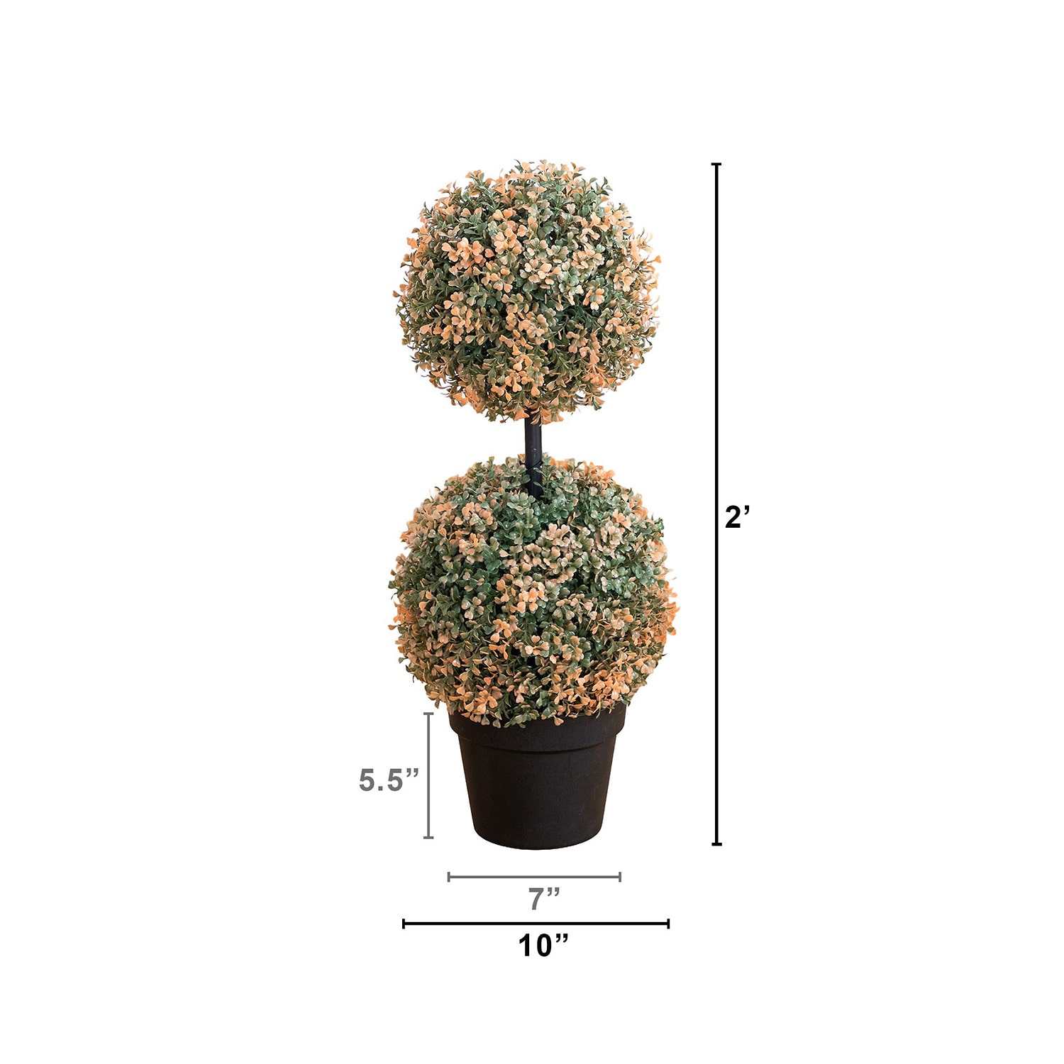 Nearly Natural 2ft Double Boxwood Thanksgiving Topiary