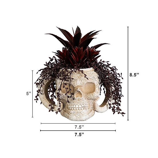 Nearly Natural 8" Horned Skull Artificial Plant