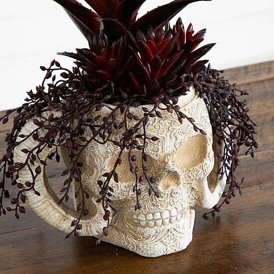Nearly Natural 8" Horned Skull Artificial Plant