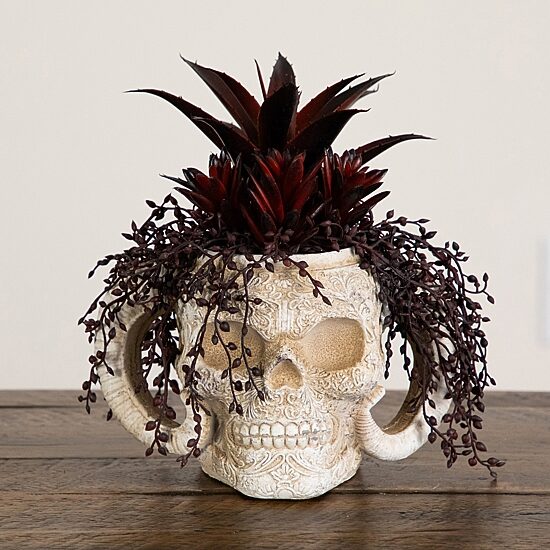 Nearly Natural 8" Horned Skull Artificial Plant