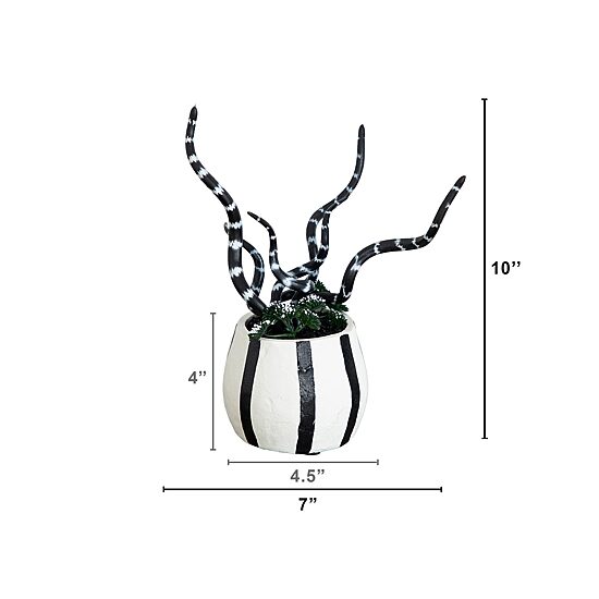 Nearly Natural 10" Midnight Stripe Snake Decorative Artificial Plant