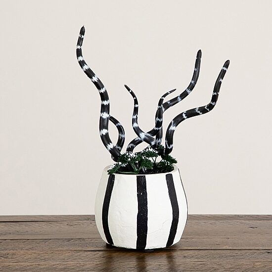 Nearly Natural 10" Midnight Stripe Snake Decorative Artificial Plant
