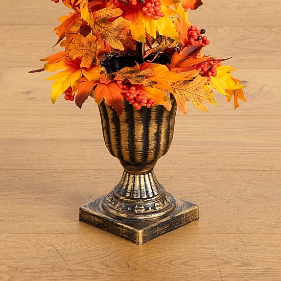 Nearly Natural 3ft Maple Spiral Berries Decorative Thanksgiving Topiary