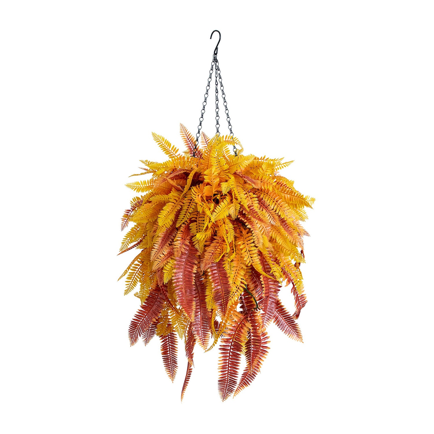 Nearly Natural 36" Fern Thanksgiving Hanging Basket