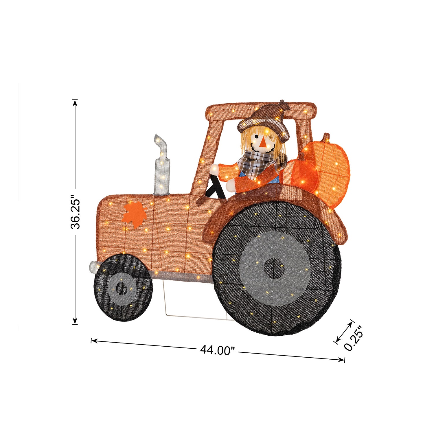 Glitzhome 44" Scarecrow On Tractor Thanksgiving Yard Art