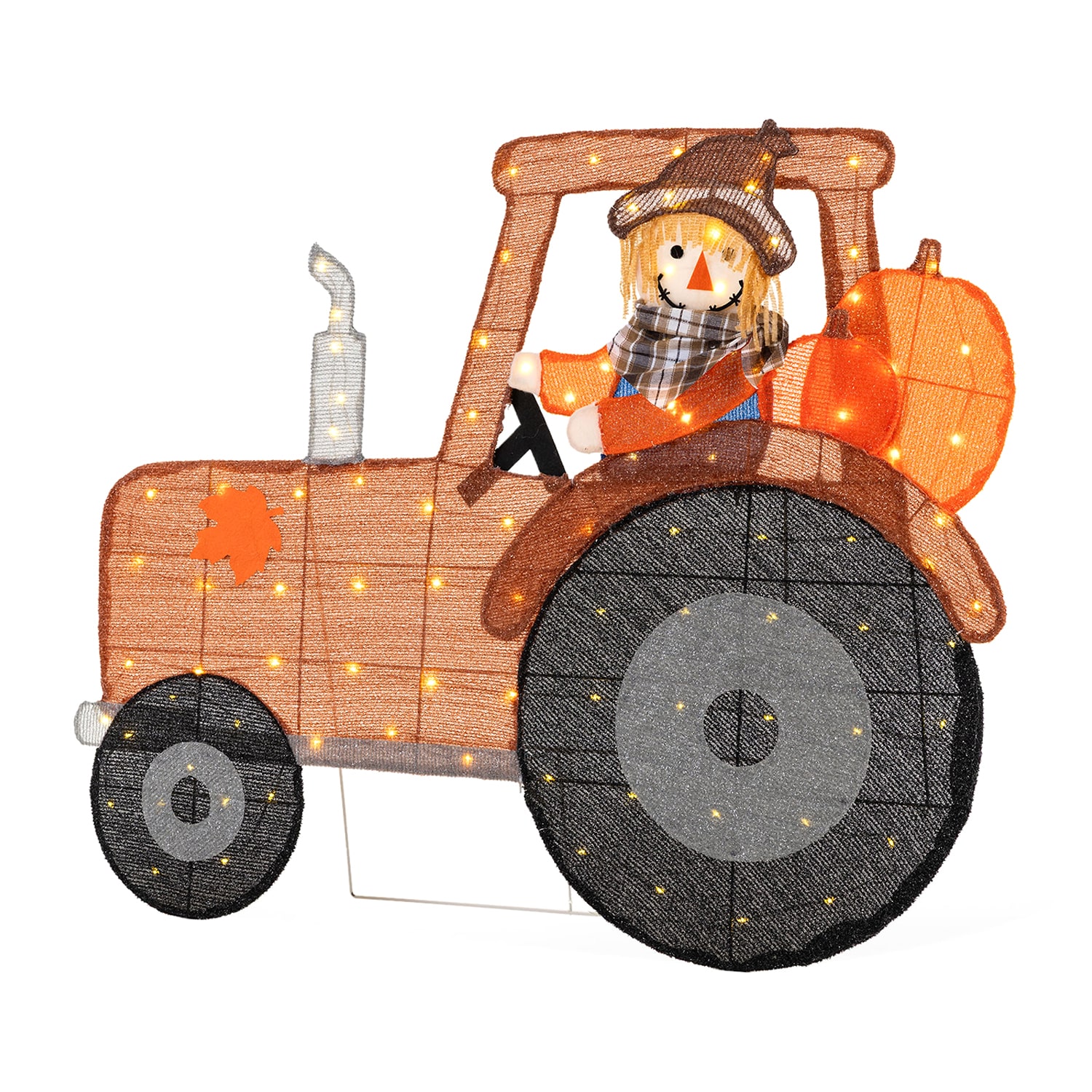Glitzhome 44" Scarecrow On Tractor Thanksgiving Yard Art