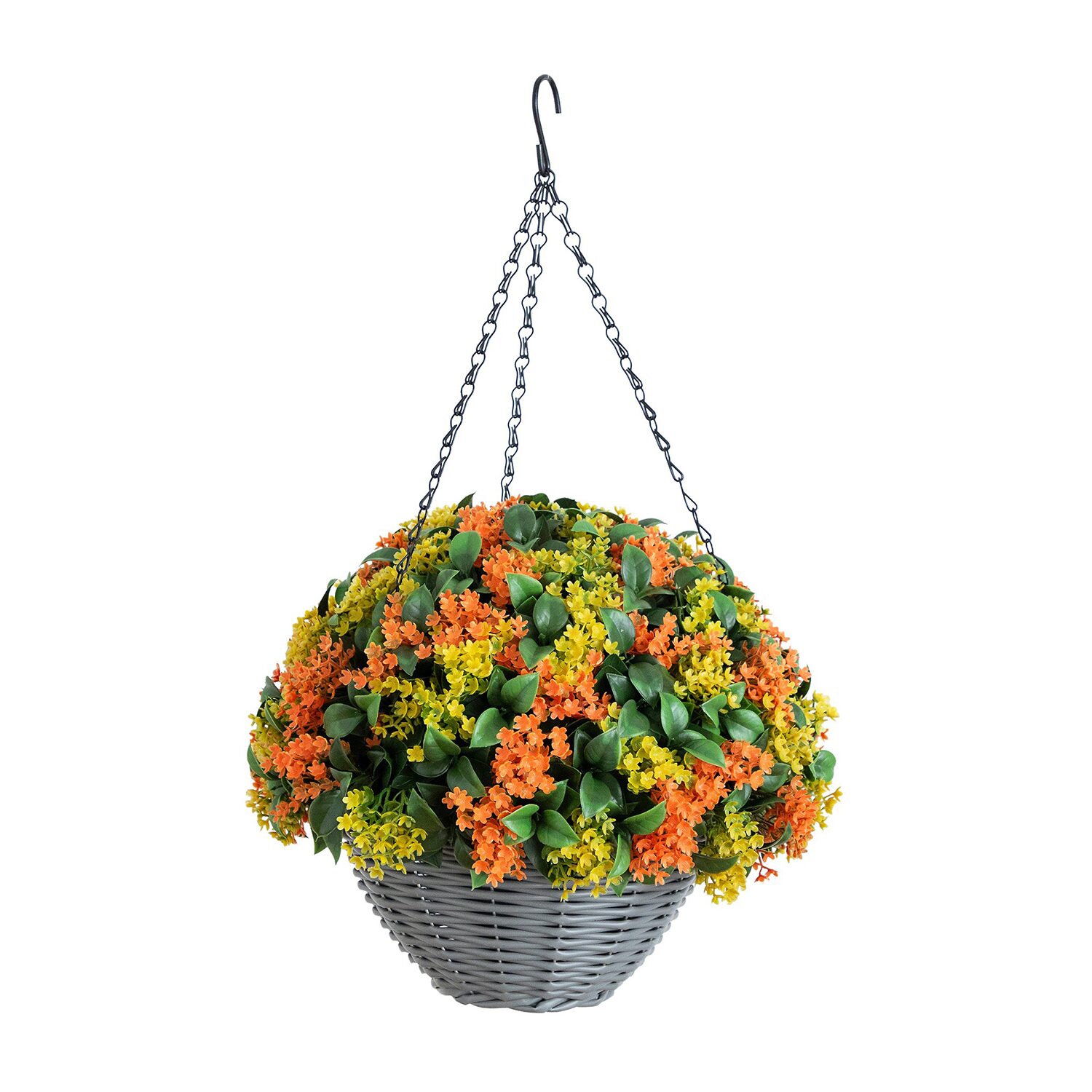 Nearly Natural 22" Gardenia Thanksgiving Hanging Basket