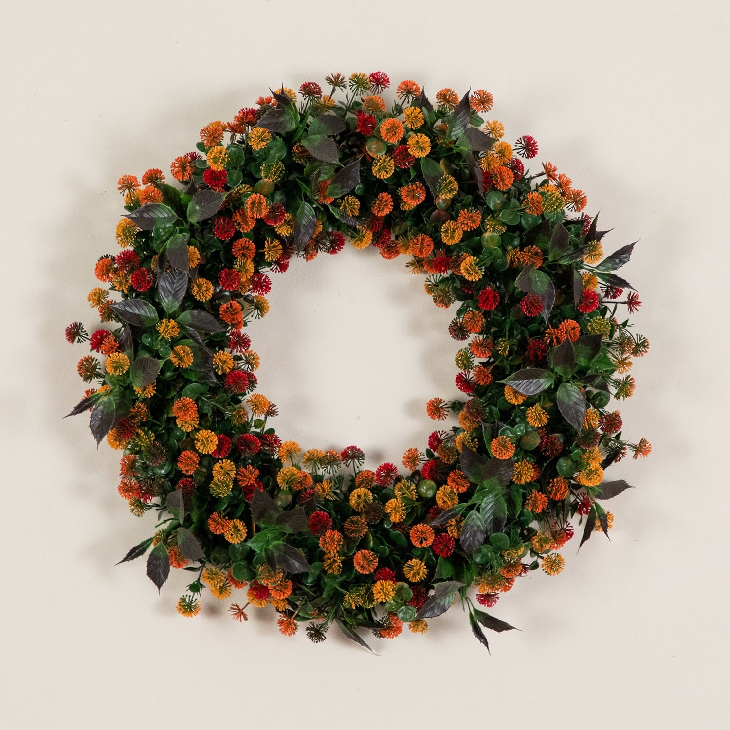 Nearly Natural 24" Mum Wreath