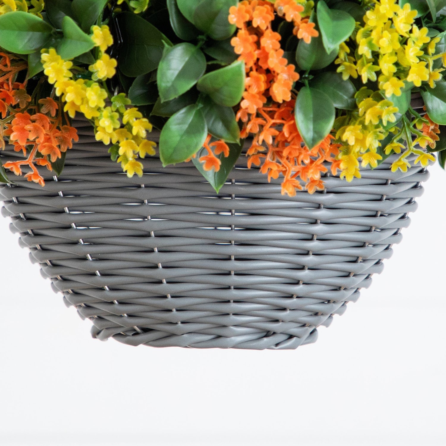 Nearly Natural 22" Gardenia Thanksgiving Hanging Basket