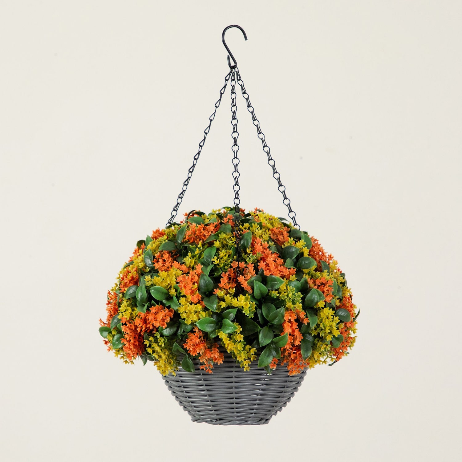 Nearly Natural 22" Gardenia Thanksgiving Hanging Basket