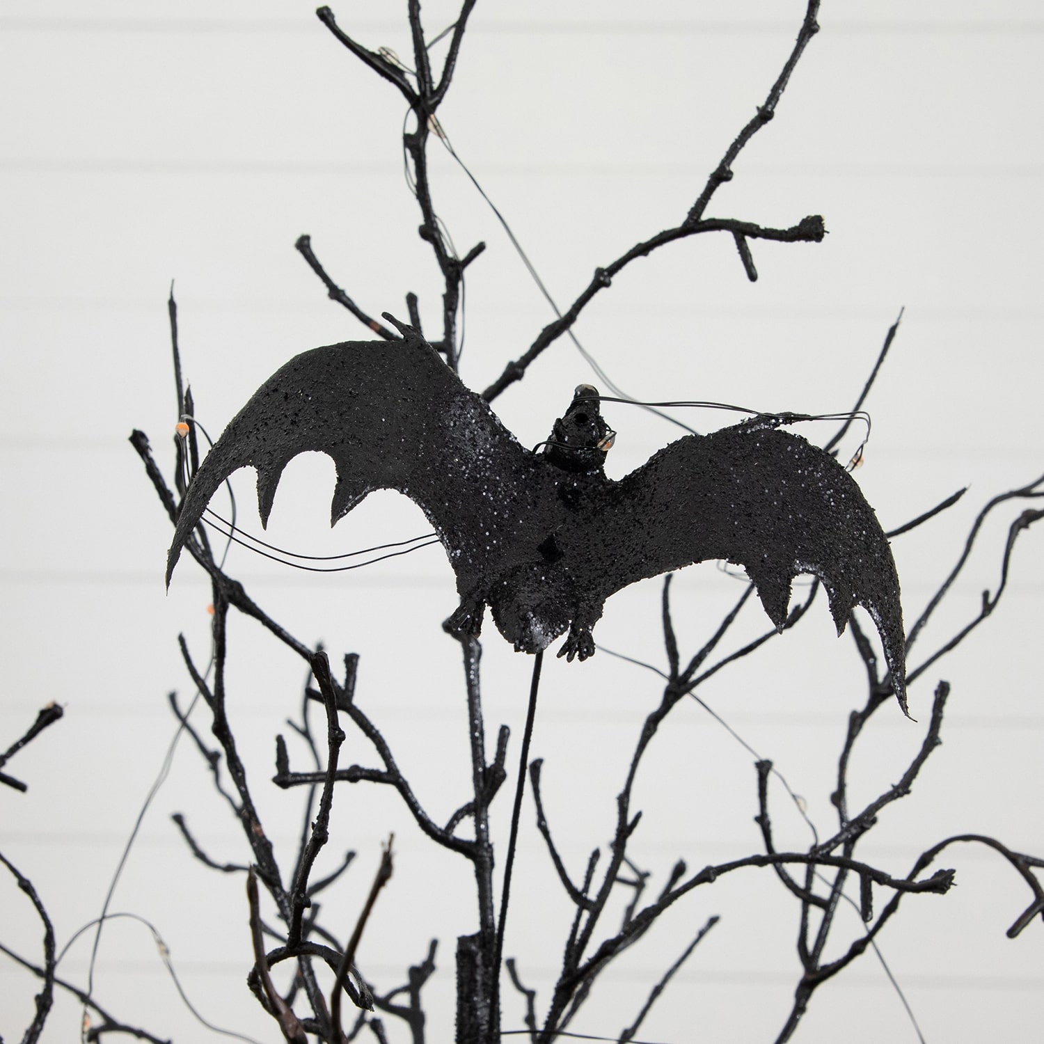 Nearly Natural 2ft Black Twig Bats 40 Indoor Artificial Tree