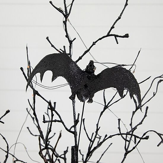 Nearly Natural 2ft Black Twig Bats 40 Indoor Artificial Tree