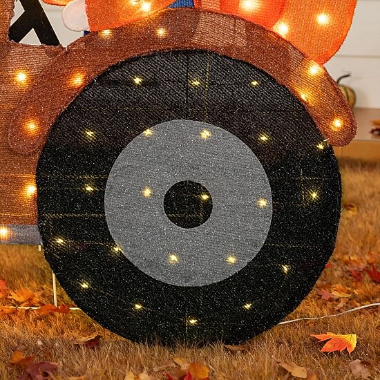 Glitzhome 44" Scarecrow On Tractor Thanksgiving Yard Art