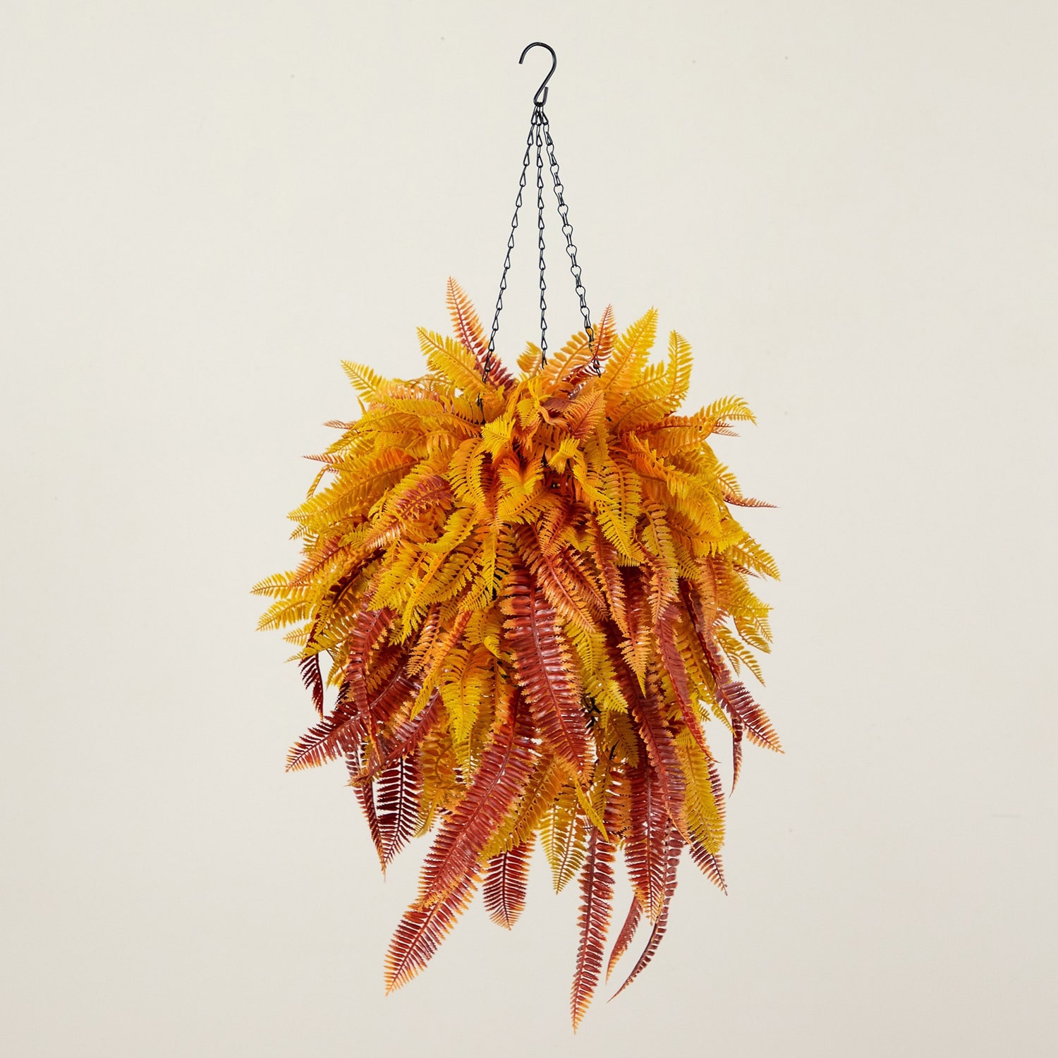 Nearly Natural 36" Fern Thanksgiving Hanging Basket